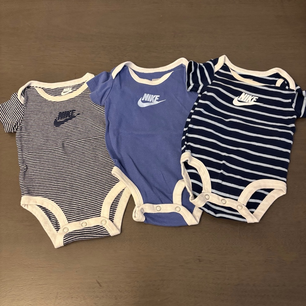 Nike Blue Stripe Onsie Bundle Size 6 Months
